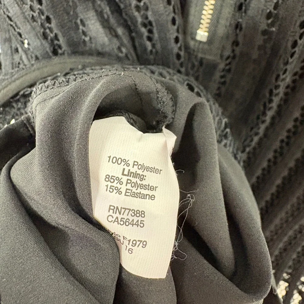 J. Crew Black V Neck Sleeveless Sheath Lace Sheer Overlay Dress‎ Size 00
